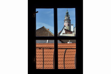Ubytování - Český Krumlov - Penzion v Českém Krumlově - výhled z apartmánu