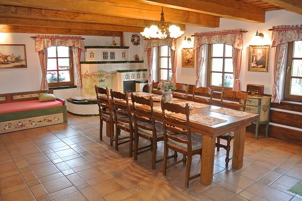 Ubytování Podblanicko - Roubenka Louňovice - obývací místnost