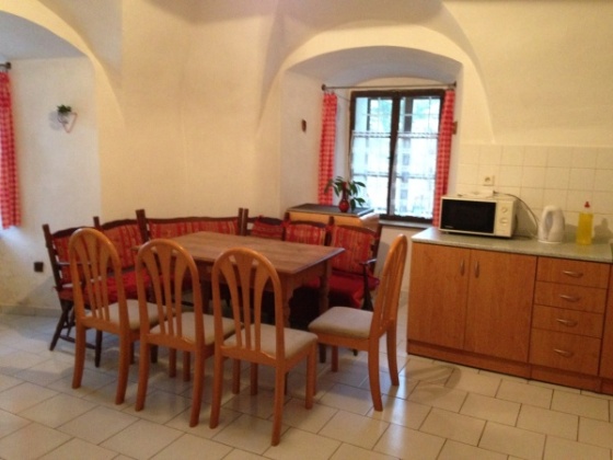 Ubytování Šumava - Penzion u Velhartic na Šumavě - apartmán č.1 - jídelní kout