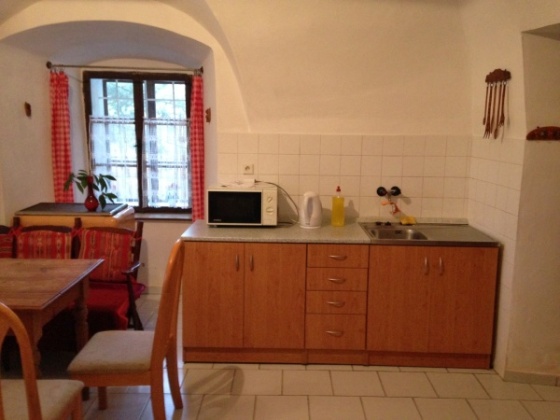 Ubytování Šumava - Penzion u Velhartic na Šumavě - apartmán č.1 - kuchyňka