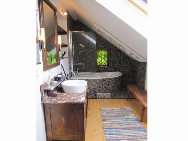 Ubytování - Lužické hory - Chalupa v Trávníku - koupelna v patře