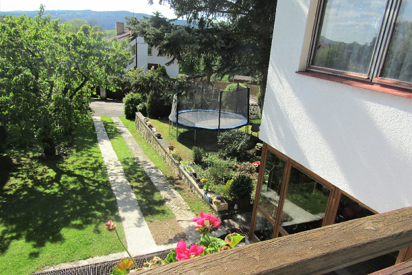 Ubytování - střední Čechy - Prázdninový dům v Brdech - pohled z terasy
