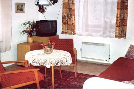 Ubytování - Vysočina - Domek ve Sněžném na Vysočině - obývací pokoj