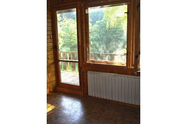 Ubytování - Vysočina - Penzion u Krasonic na Vysočině - balkon u dřevěného pokoje